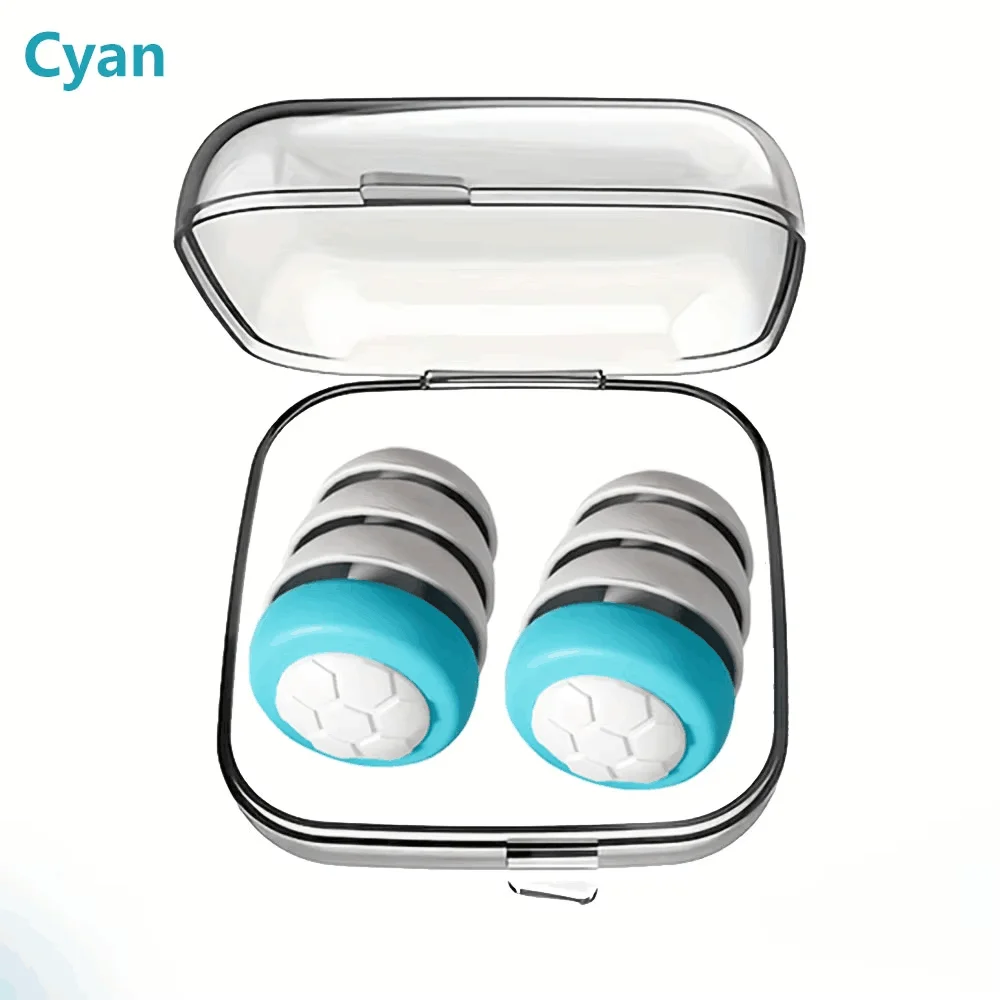 HUAK3 Layer Soft Silicone Ear Plugs Reusable Noise Cancelling for Sleeping Swimming Studying Concerts - Comfortable Earplug