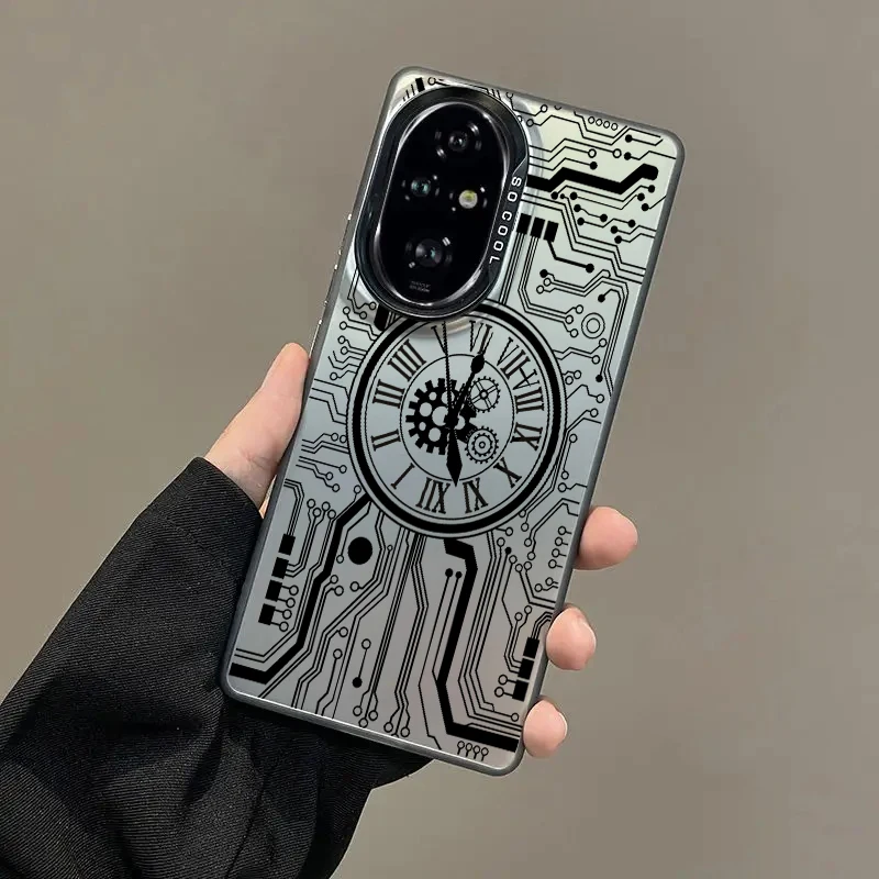 ل Honor200 Pro 200Lite Honor90 Lite Honor70 Honor50 4G 5G المضادة للخدش المضادة للانزلاق الفاخرة الكرتون نمط الليزر جراب هاتف رقم 43