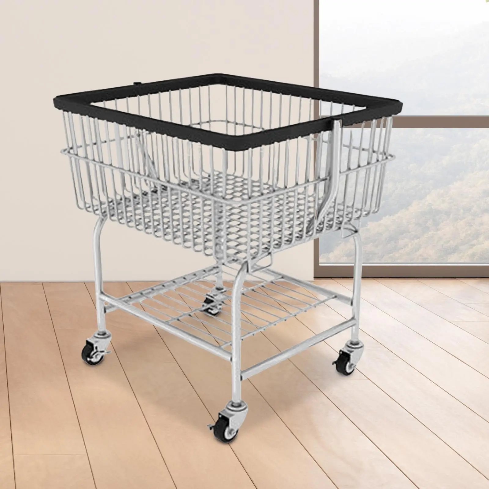 

Laundry Basket Rolling Laundry Cart Hamper Dorm Clothes with Wheels Bathroom Organization Storage Commercial Large Capacity
