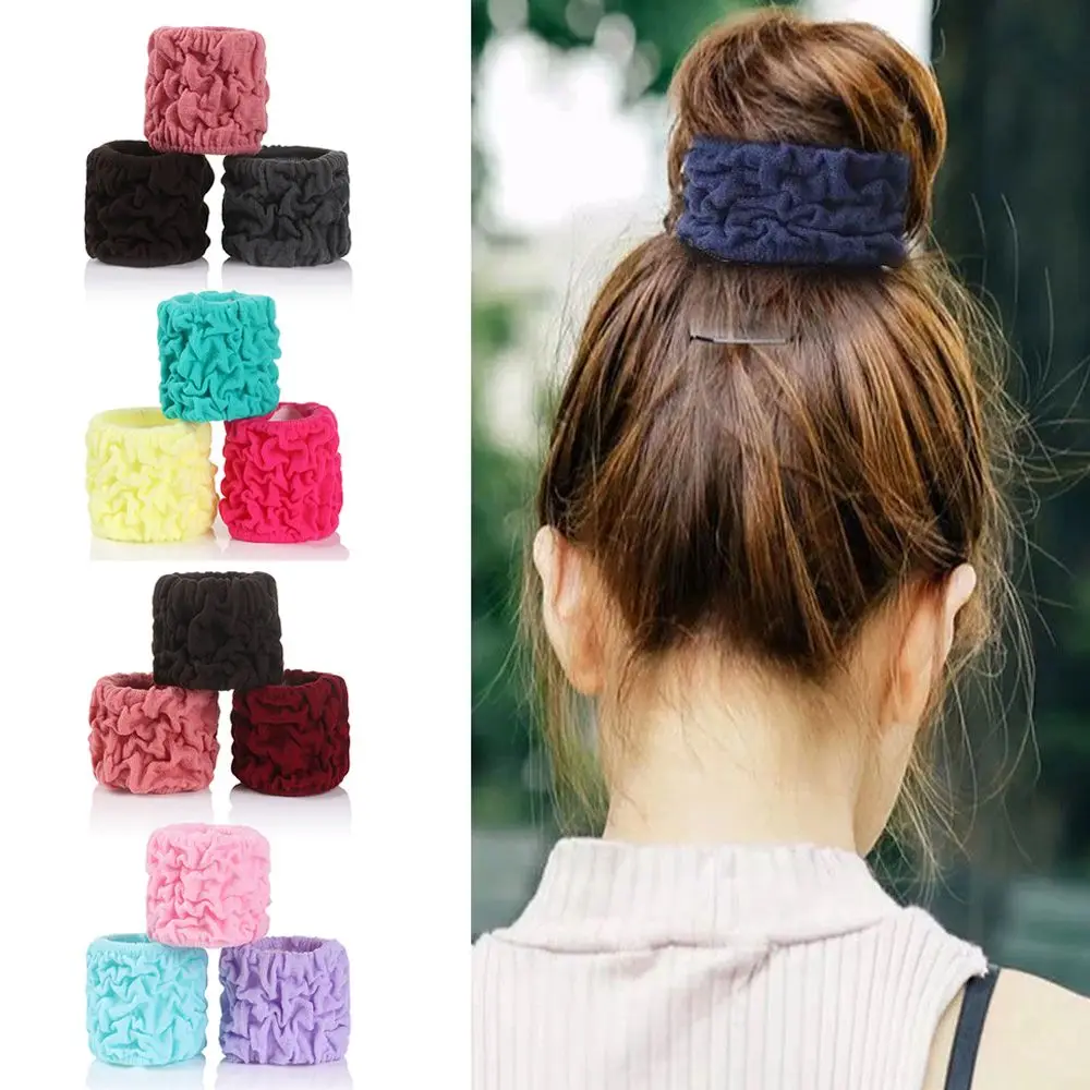 3pcs/lot Mix Colors Accessories Headband Scrunchie Elastic Hair Rope Wide Hair Bands Ponytail Holder