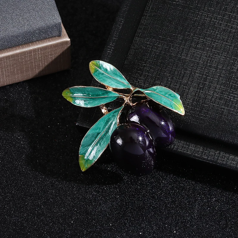 Olive Brooch Pin Women Fashion Jewelry Accessory