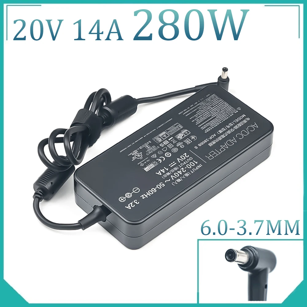 20V 14A 280W 6.0*3.7MM Charger ADP-280BB B Laptop adapter For ASUS PG35V ROG GX551QS GX551QR GX703HS GX703HR GX703HM G732LWS