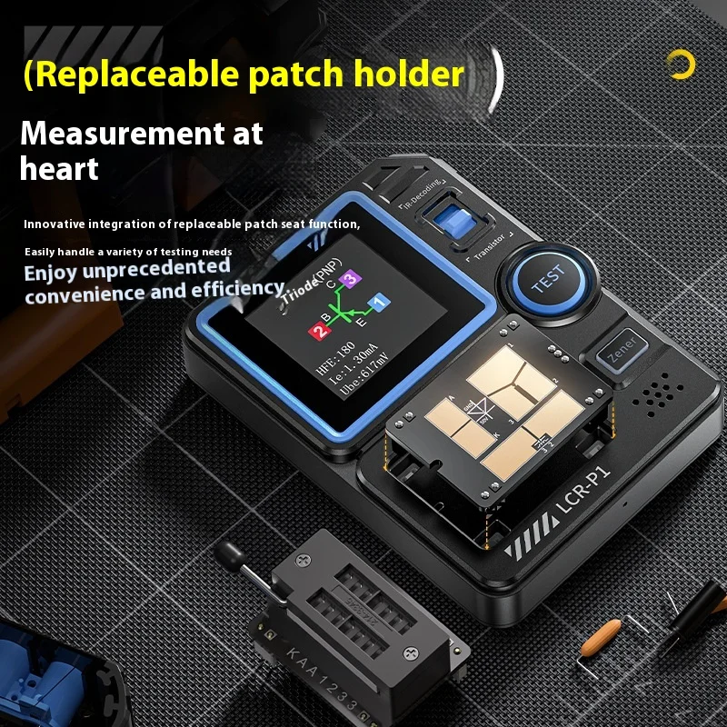 Fnirsi Lcr-P1 Transistor Tester Diode Triode Capacitance Resistance Meter Custom Esr Meter Mos Field Effect Multifunction Tester