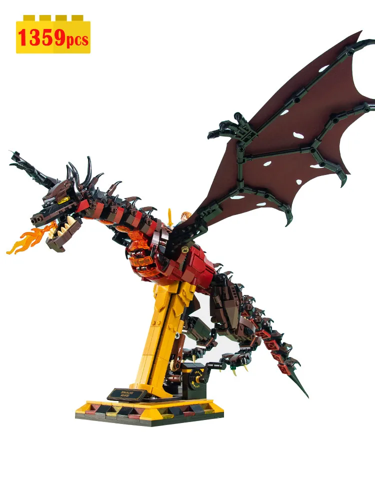 

IN STOCK New Movie Dragon Smaug Building Blocks Model Moc Idea Block Assembling Bricks Enlighten Toys for Boys Birthday Gift Set