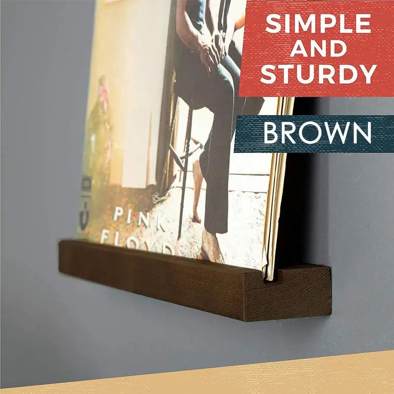 Vinyl Record Wall Mount an Elegant Display Ledge Made from Solid Wood This Vinyl Record Shelf Holds Single and Double LPs