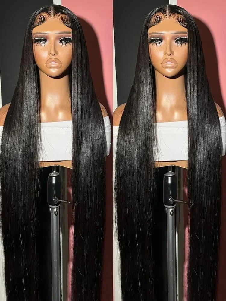 

40 Inch 300 Density 13x4 13x6 HD Lace Frontal Wig For Black Women Brazilian Wigs Human Hair 5x5 Bone Straight Lace Front Wigs