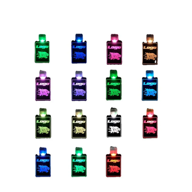 Customized LED Light-Up Work Badge Bar KTV Remote Control Light-Up Hanging Sign Acrylic Flashing
