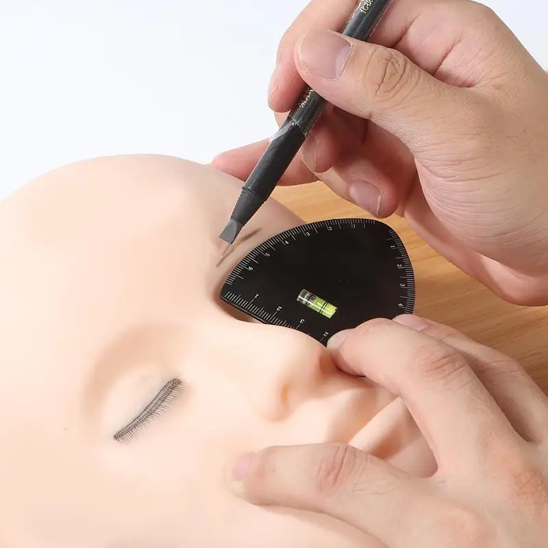 Roestvrij staal snelle tekening wenkbrauwontwerpliniaal Microblading Mapping Tool Shaping Permanente make-up Tekening Gids Liniaal Tattoo