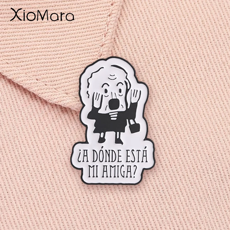 Waiting for the Hearse Argentine Cult Film Enamel Pin Panic Old Lady Mamá Cora Spanish Quote Brooch Lapel Badge Jewelry Gift