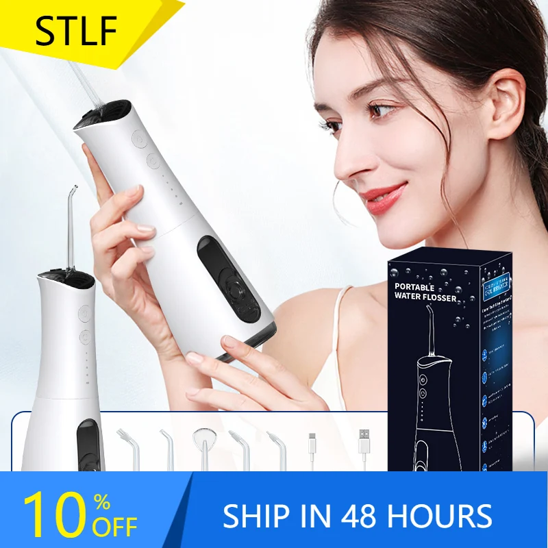 

STLF Rechargeable Portable High Pressure Oral Irrigator 300ml Capacity Oral Irrigator Electric Water Flossers for Teeth