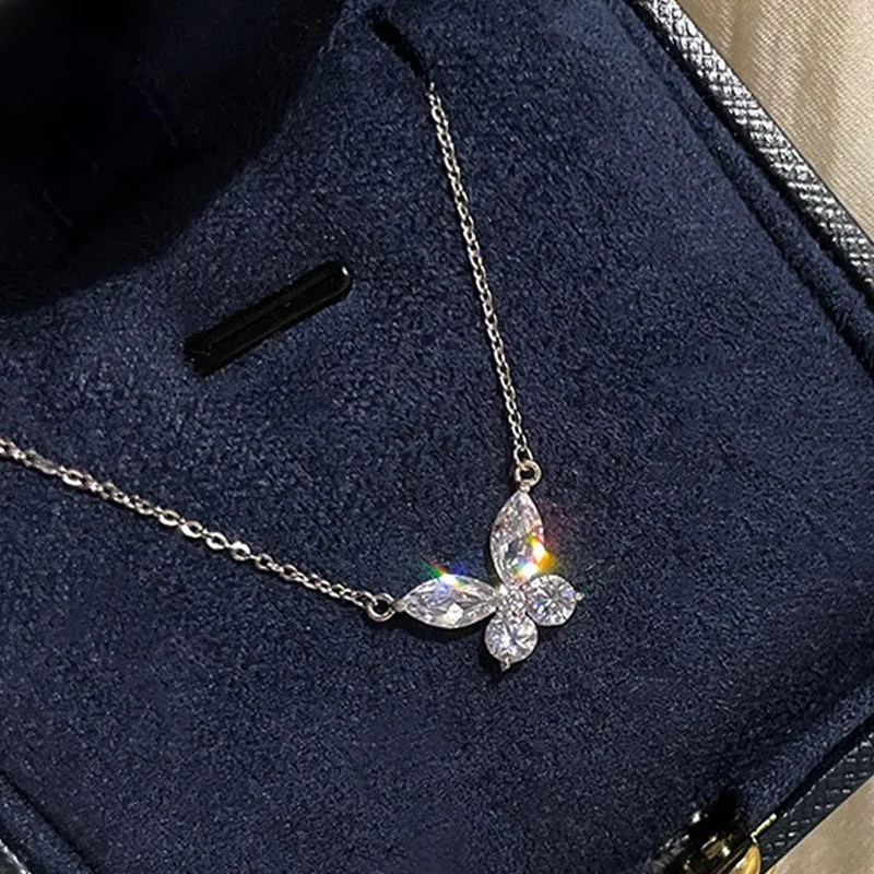 Butterfly Small Fresh Sweet Jewelry Exquisite Temperament Rural Style Necklace High-end Personality Trend Light Luxury Jewelry