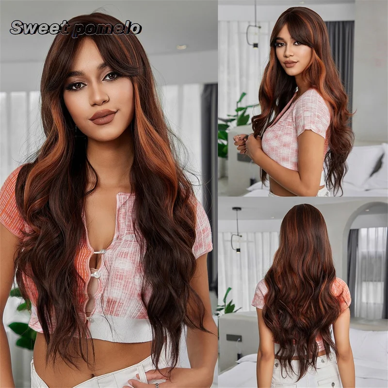 Wig female long hair big waves long curly hair natural fashion full head cover