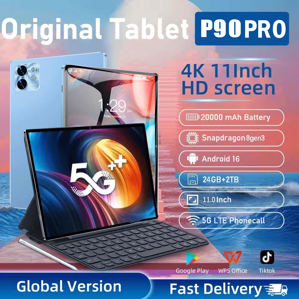 yZ[z2025NV^ Pad P90 ^ubg 11C` 24GB+2TB ^ubg Android 16 Snapdragon8gen3 ^ubgPC F 20000mAh 5G fASIM