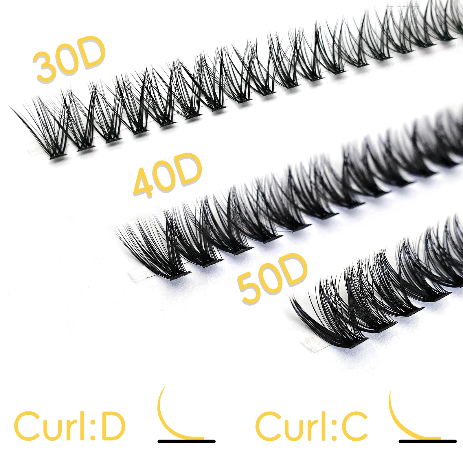 ANLINNET 100 natural eyelash makeup eyelash extension 30D/40D/50D personal eyelash cluster makeup false eyelash tool