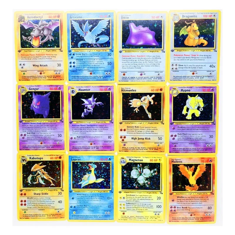 62pcs/set Fossil Secret 1997 3rd expansion pack Reproduce Toys Hobbies Hobby Collectibles Game Collection Anime Cards