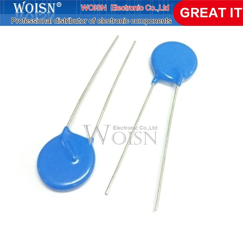 100pcs/lot 10D561K 560V in-line 2-pin varistor blue 10D561