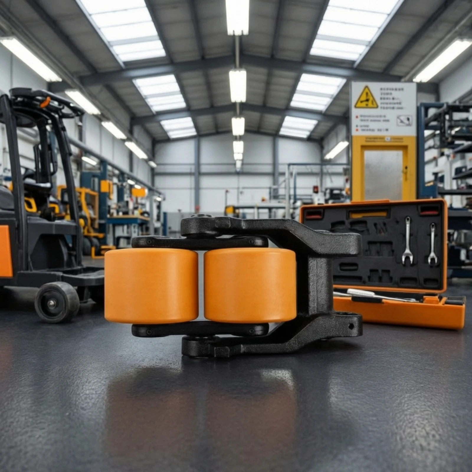 Pallet Truck Wheel Bracket Replacement Wheel Bracket with Mounting Ears Long-Lasting Long-Lasting for Maintenance Technicians