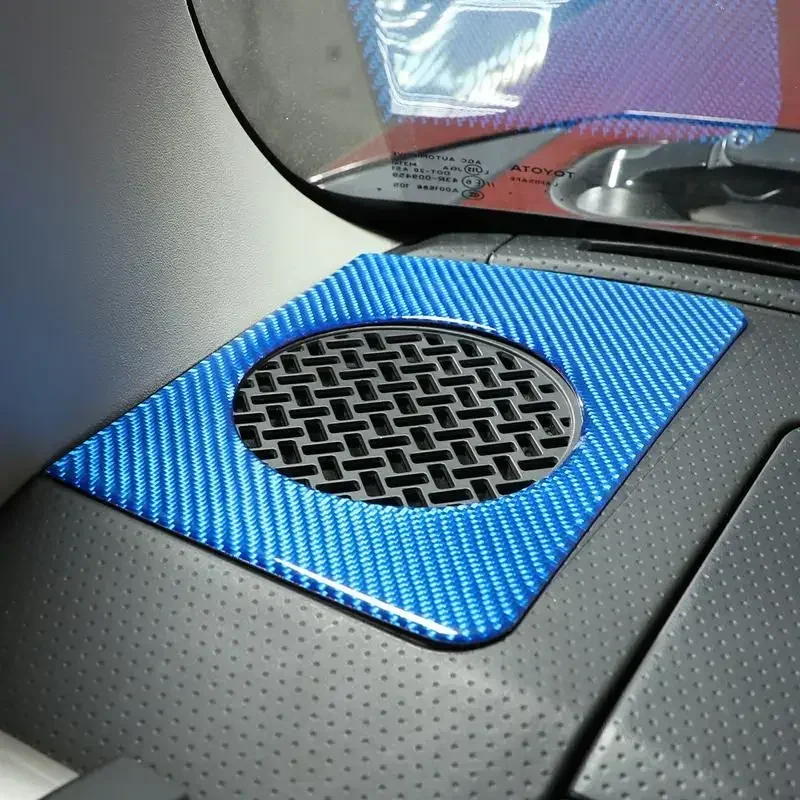 

Interior Car Accessories Soft Carbon Fiber Car Dashboard Horn Frame Cover Trim Sticker For Toyota FJ Cruiser 2007-2021