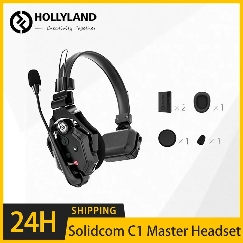 Hollyland Solidcom C1 Single-Ear Master Headset Full-Duplex Wireless Intercom System Headset for Team Communication EU Standard