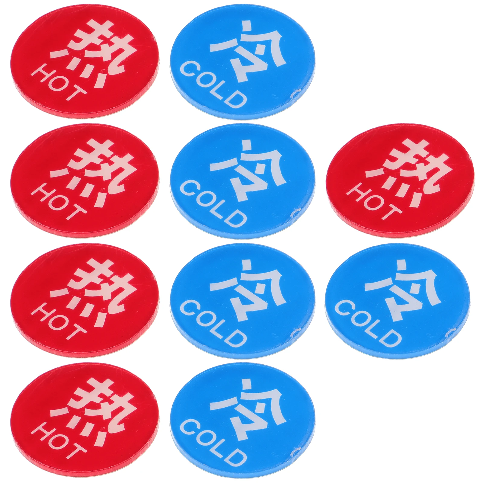 

5Pairs Hot Cold Water Labels Acrylic Durable Stickers for Shower Faucet Bathroom Indicator Hot and Cold Water Labels for Faucet