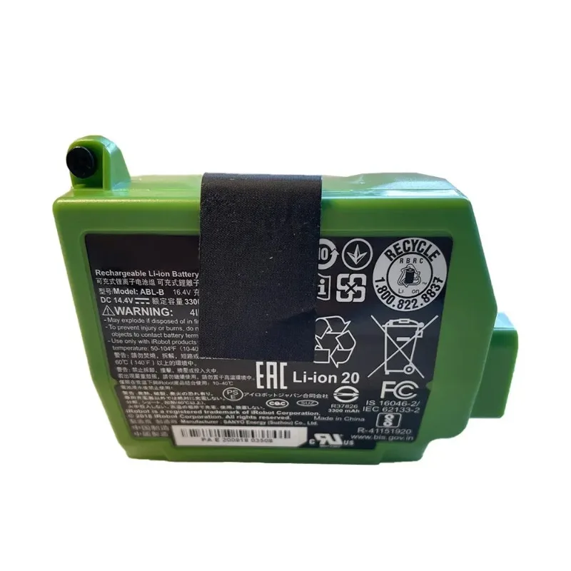 In Stock ABL-B 14.4V 5200mAh 6500mAh 9800mAh Rechargeable Batteries For IRobot Roomba S9 9150 + S9+ 9550PN