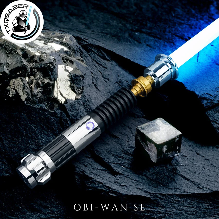 TXQSABER Lichtschwert Obi-Wan Serie Laserschwert Smooth Swing Blaster FOC Metallgriff Heavy Dueling Light Sword für Erwachsene Cosplay