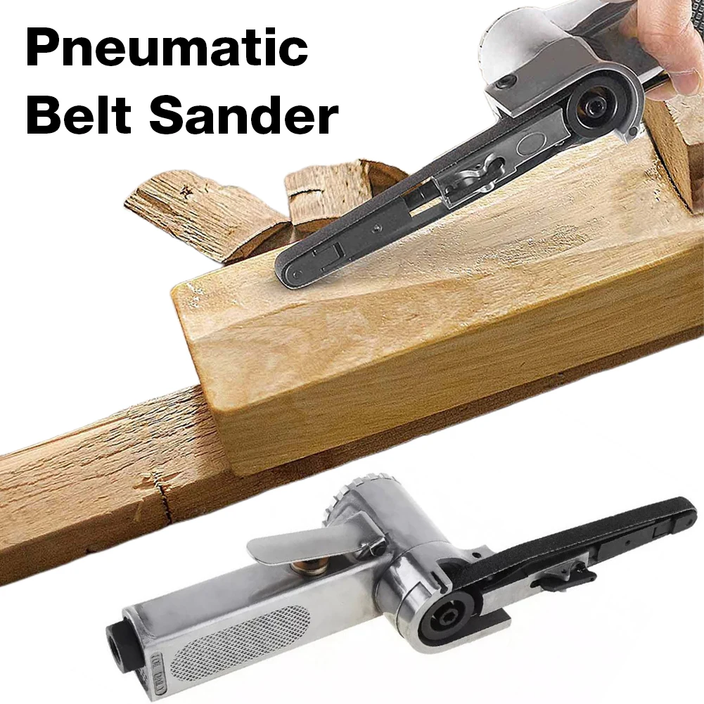 

3/8 Inch Air Belt Sander with 10 Pcs Belts Grinding Machine Sanding Machine 10mm Pneumatic Belt Sander for Grinding Metal Steel