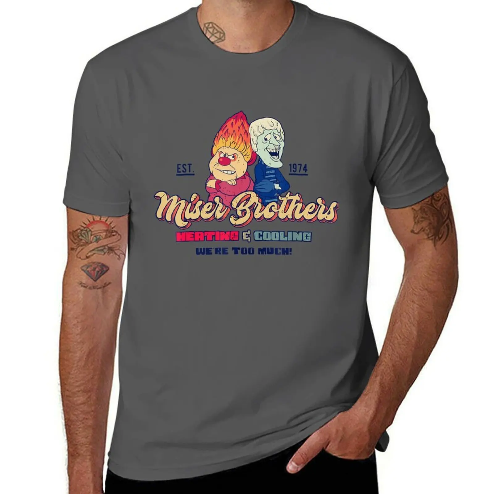 

Miser brothers heating & cooling vintage retro T-Shirt t shirts for man pack white anime tshirt T-Shirt
