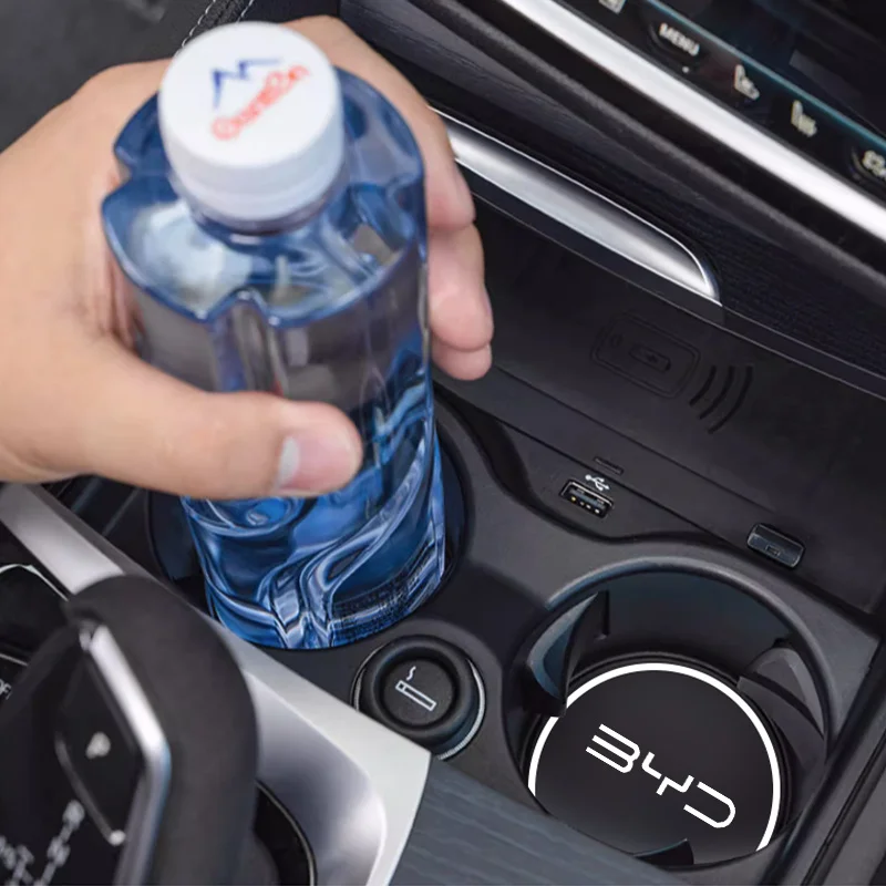 Anti-Slip Water Cup Drink Mat Insert Coaster Pads for BYD Tang F3 E6 Atto Yuan Plus Song Max G3 Water Cup Holder Silicone Mats