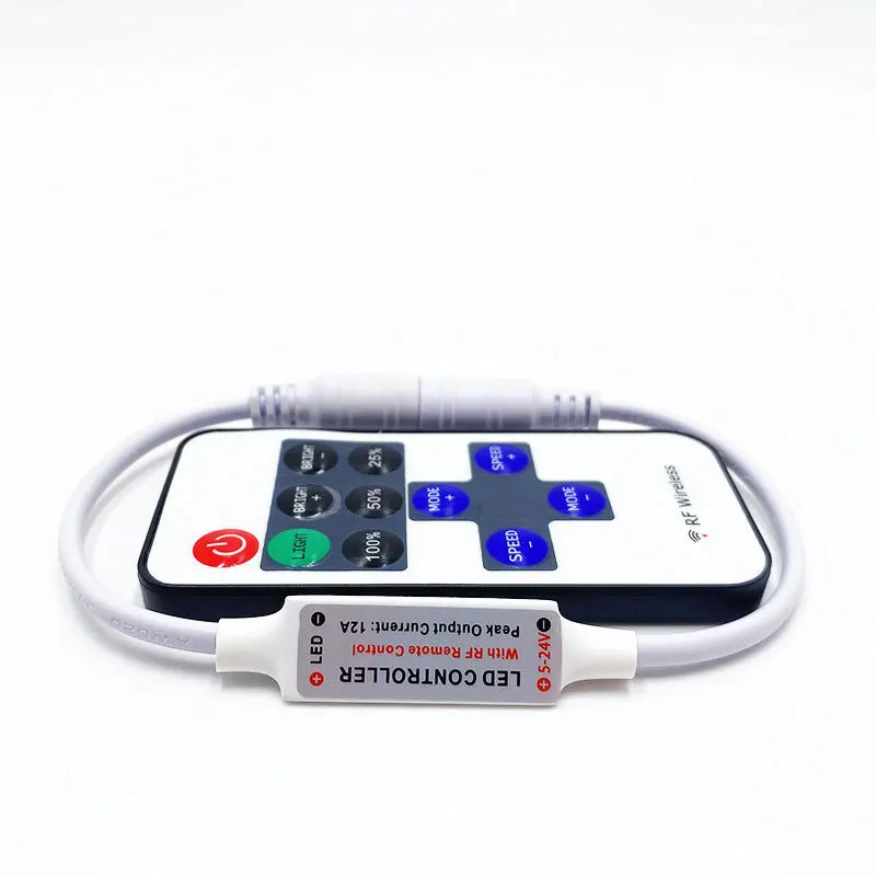 DC5V-24V Led Controller Led Dimmer Controller 12A 11Keys RF Remote Mini Dimmer For Single Color LED Strip Light SMD 2835 5050