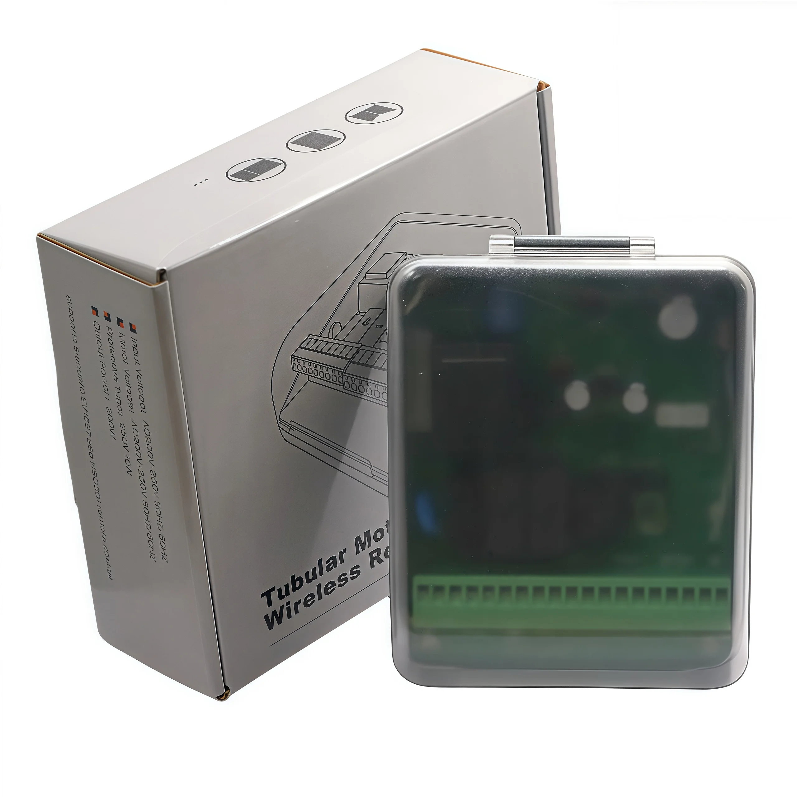 Automatic Wireless Garage Door Opener Controller Board Tubular Motor with 433.92MHz Rolling Code and Metal Material