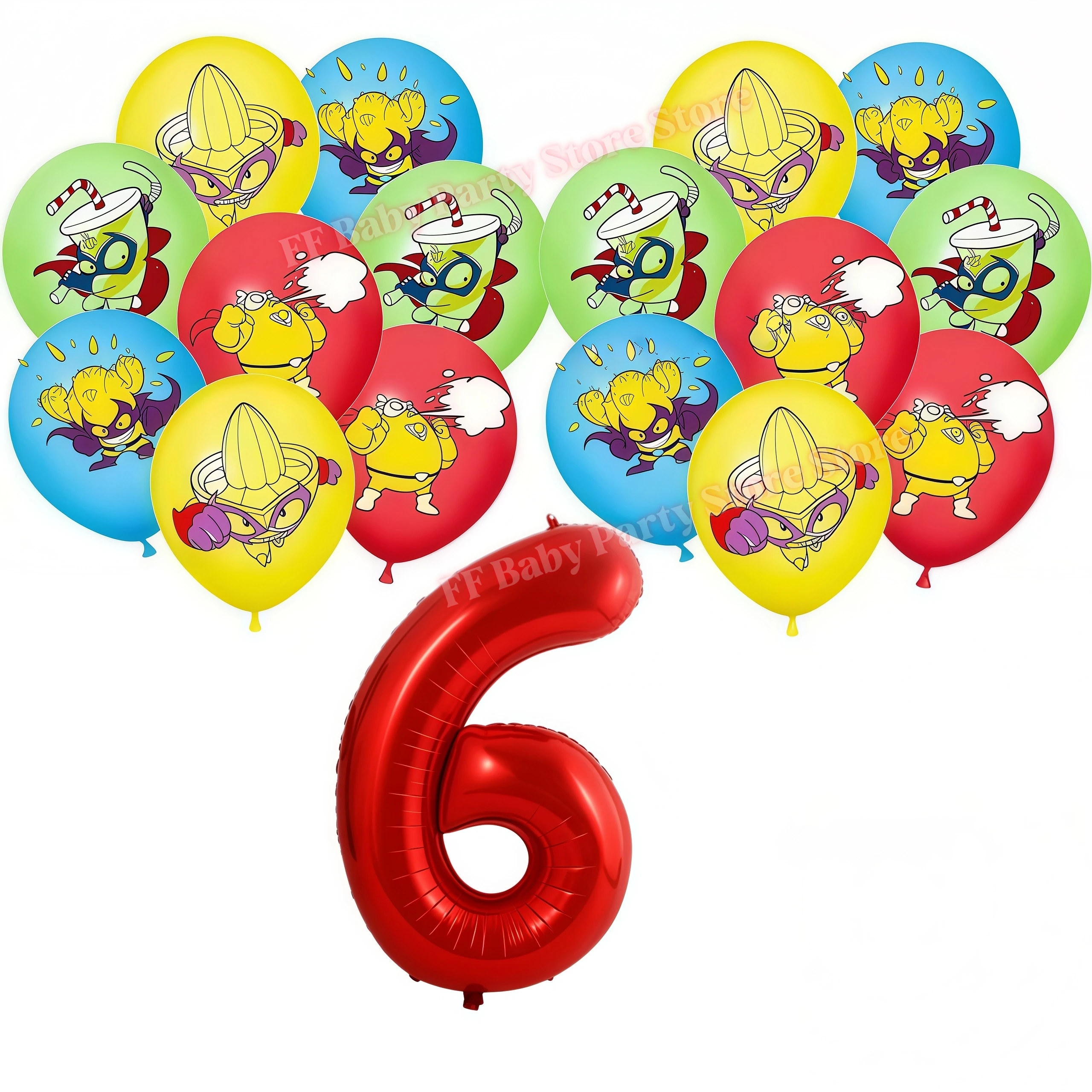 Superthings Geburtstagsparty-Dekoration Superzings Spielballons Tortendekoration Hintergrund Babyparty-Event-Zubehör Kindergeschenke – Detail 13