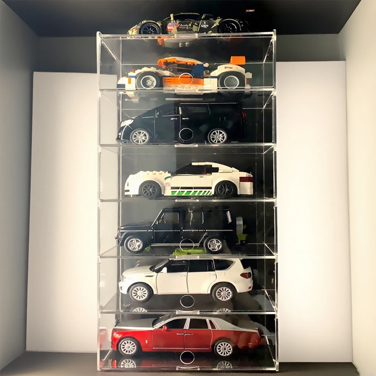 Transparente Mehrschichtige Acryl-Vitrine, Aufbewahrungsbox für Modellautos, Figuren und Sammlerstücke – Detail 10