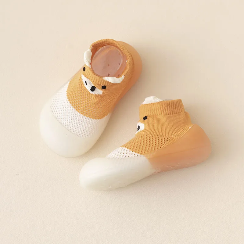 Yibubu-Chaussures de bébé à l'offre elles souples, chaussures d'intérieur pour tout-petits, chaussettes de sol respirantes en maille, chaussettes mignonnes à la mode