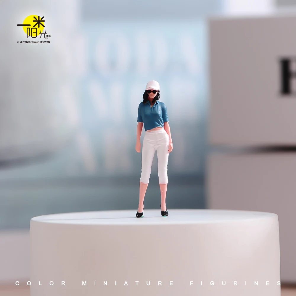    رسمت مصغرة 1/87 1/64 1/43 1/24 1/18 مصور الجمال امرأة رجل نموذج الشكل ثلاثية الأبعاد Diorama دمية صغيرة المشهد الدعائم