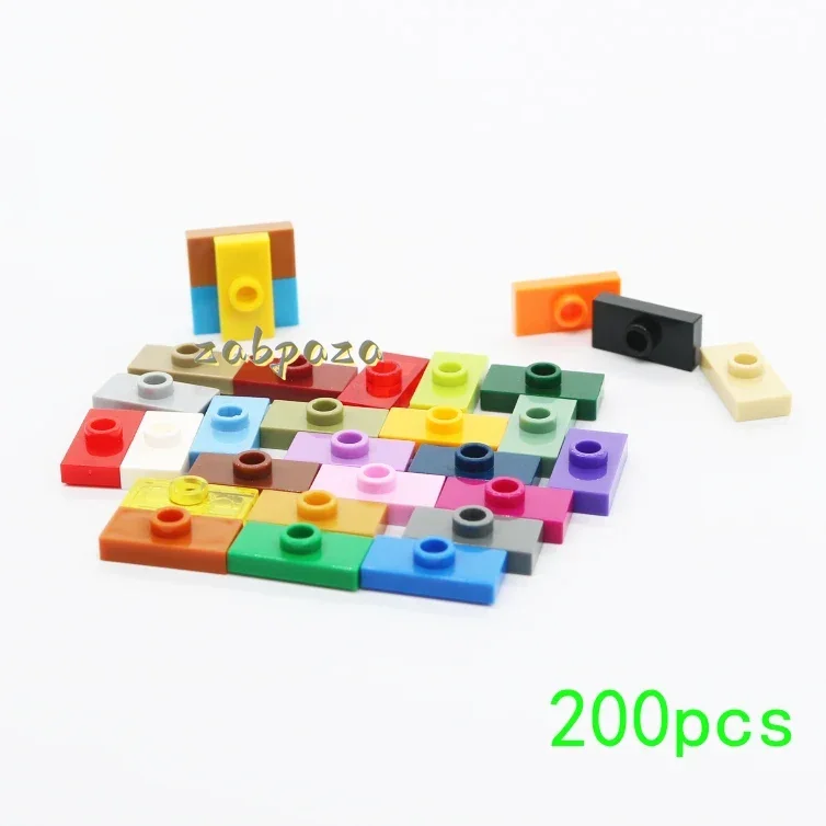 200Pcs High-Tech Assembleren Deeltje 15573 1X2 Twee Tot Één Bord Geen Dunne Kolom 3794 Bakstenen Bouwstenen Bouwstenen Kit Vervangbaar Onderdeel Speelgoed