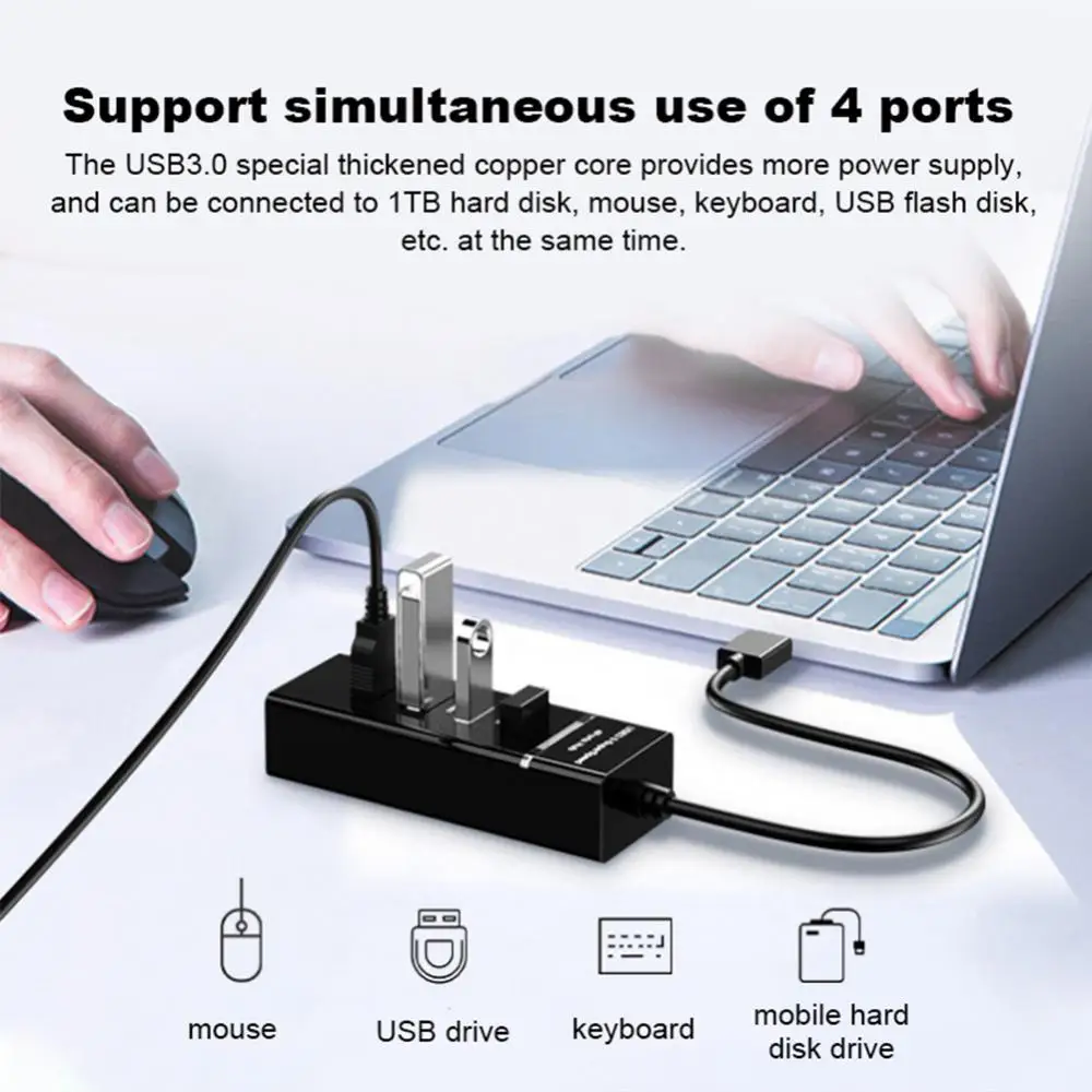 IDsonix-Hub Ethernet USB 1000 de 3,0 Mbps, divisor USB RJ45, adaptador de datos multipuerto, expansor para ordenador portátil, accesorios para PC