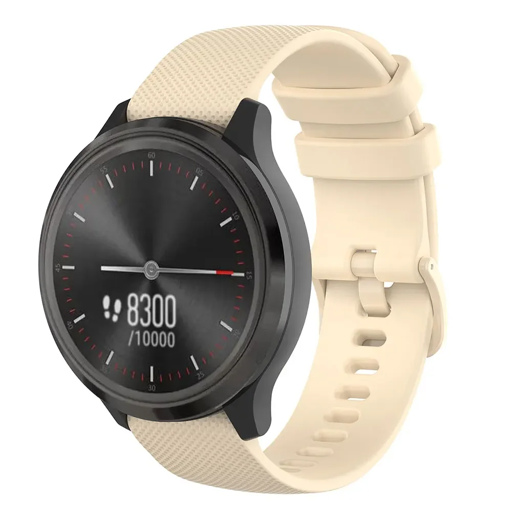 20mm Watch Band For Garmin Vivomove Sport/Style/Luxe/Trend/HR Silicone Strap For Garmin SQ SQ2/Forerunner 55 158 70 170 245 645