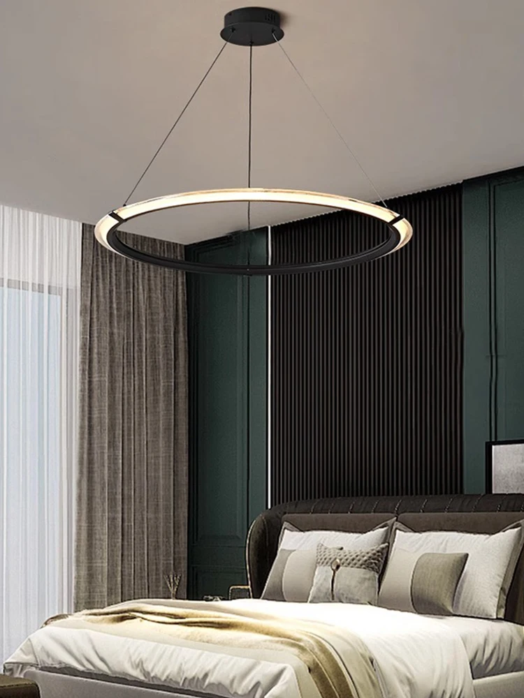 

Black Circle Modern Ceiling Chandelier, Living Room, Dining Room, Bedroom Home Lighting Decoration, Customisable