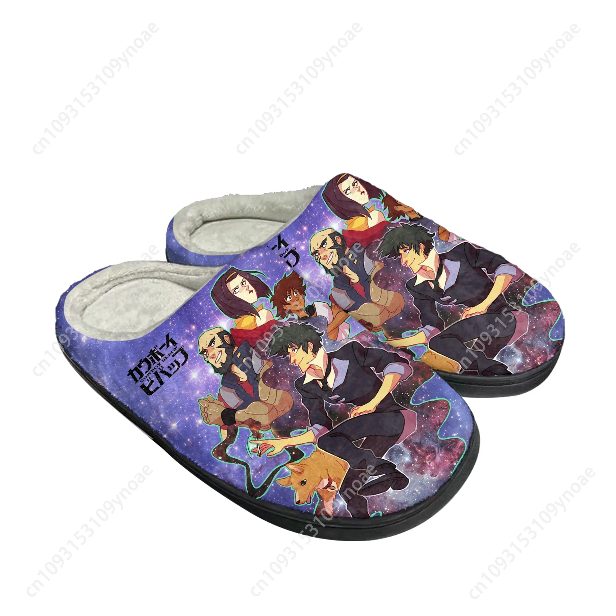 

Anime Manga Cartoon Cowboy Bebop Home Cotton Custom Slippers Mens Womens Sandals Plush Keep Warm Thermal High Quality Slipper