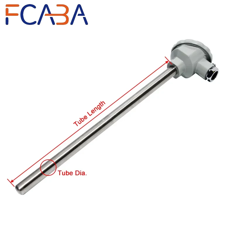 16mmx300-500mm 310SUS K Type Thermocouple Temperature Sensor Probe WRN-130/WRN-120  Industrial High Temp Sensor for Furnace Oven