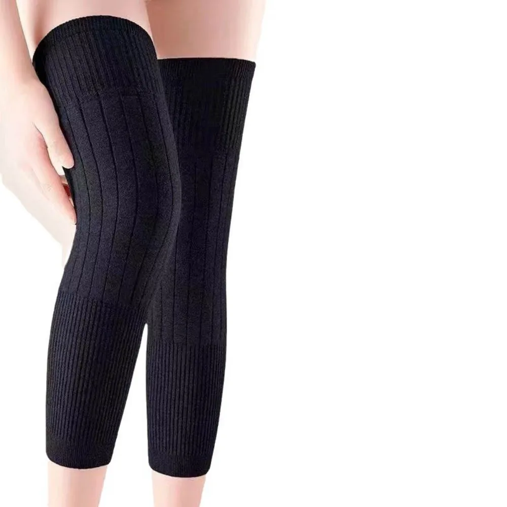 

Hight Quality Cashmere Wool Knee Brace Pads Protector KneeCap Leg Warmers Black/Grey Knee Warmers Knees