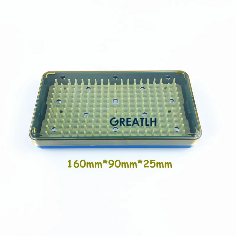 Silicone sterilization tray case for holding instrument Disinfection box sterilising tray case