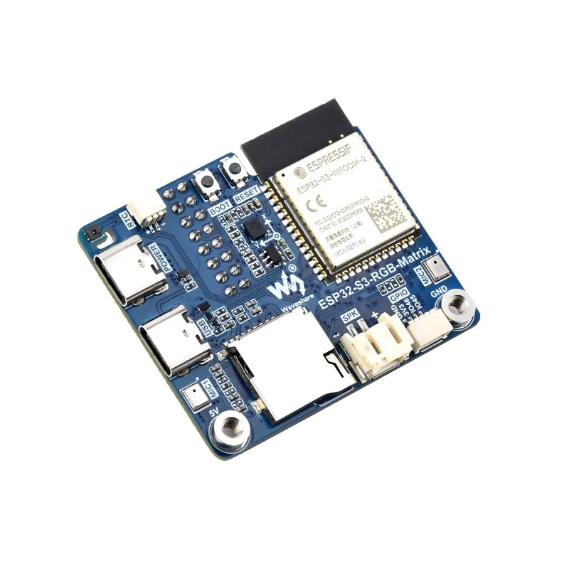 Waveshare ESP32-S3 RGB Matrix Driver Board,Onboard Dual Microphones Array,Supports 2.4 GHz Wi-Fi And Bluetooth 5 (BLE),Supports