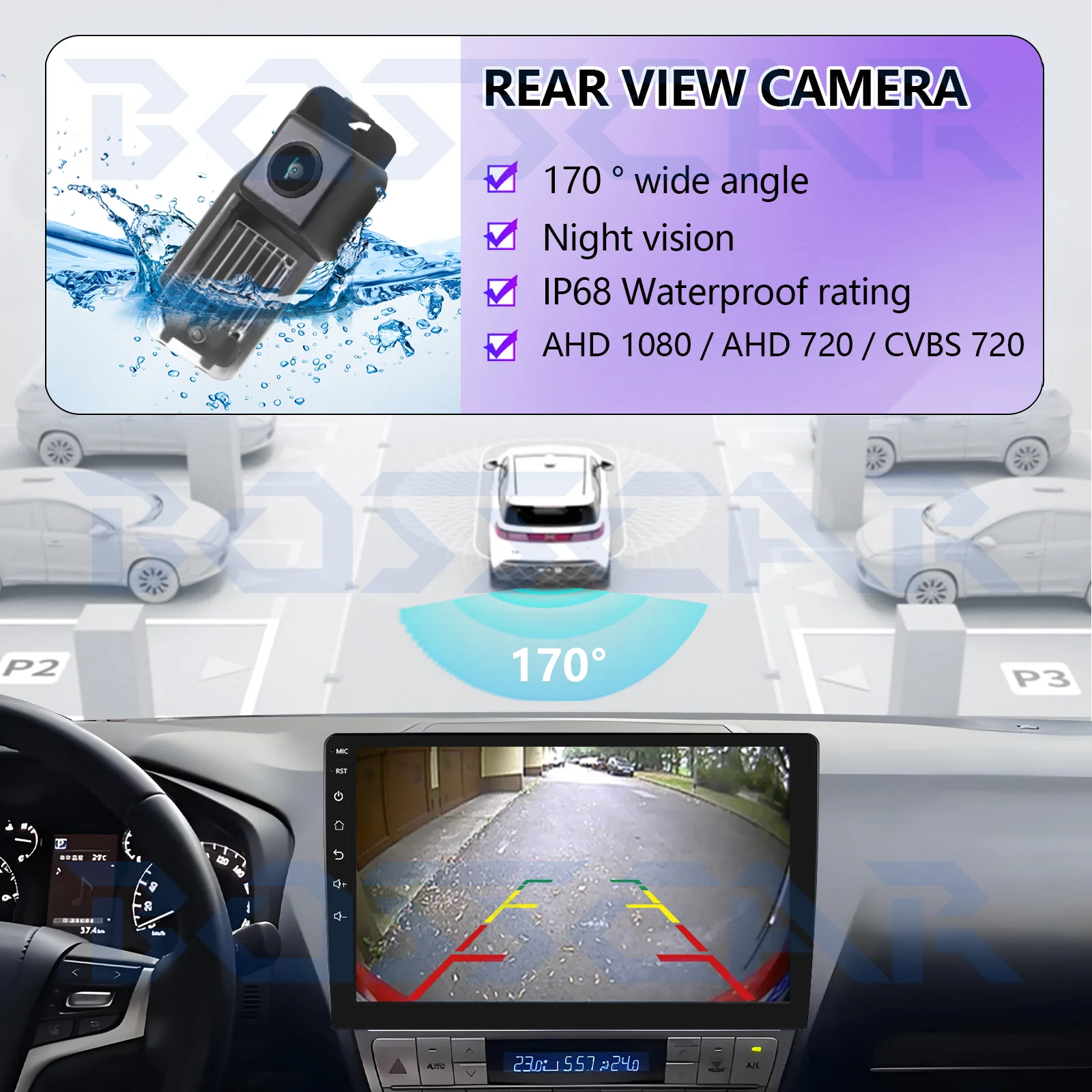 For VW Volkswagen Polo 6R V Golf 6 Passat CC MK6 Magotan Bora High-end Waterproof Rear View Camera 170° Wide Angle Night Vision