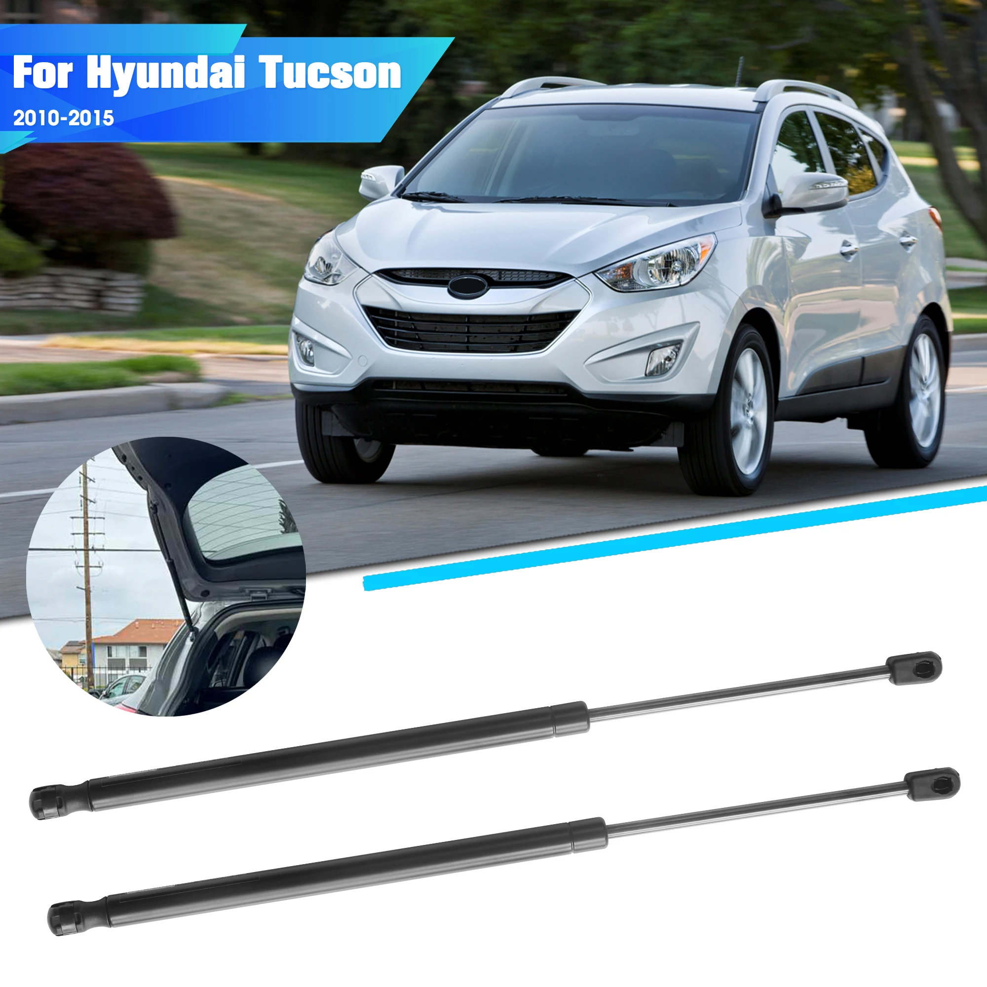 

Для Hyundai Tucson ix35 2010-2015 2 шт. автомобильный багажник, поддержка подъема, демпфер, задний амортизатор, поршневые стойки