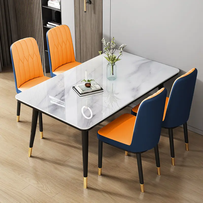 Nordic dining table and chair combination home light luxury simple small apartment dining table