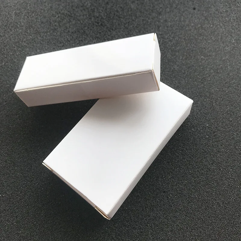 100Pcs/lot White Flat Paper Folding Handmade Soap DIY Cookies Candy Gift Box Carton Package for Mobile Phone Case