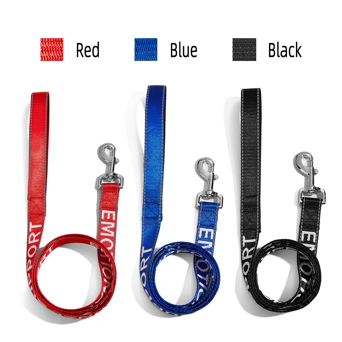 Small Pet Dogs and Cat Leashes Solid color Service Dog & Emotional Support Jacquard Leash Reflection Strong Pet Walking Training