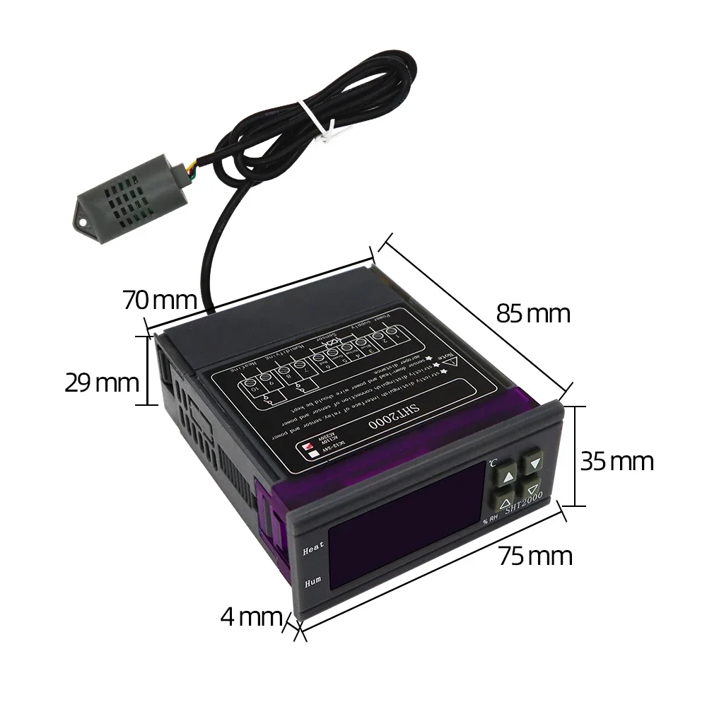 SHT2000 Temperature Humidity Controller Thermostat Humidistat Indoor Brewing Incubator Therometer Hygrometer Thermoregulator